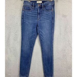 Madewell Jeans Womens 25 Blue Distressed High Rise Skinny Denim Pants Ladies NEW